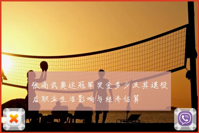 张尚武奥运冠军奖金多少及其退役后职业生活影响与经济估算